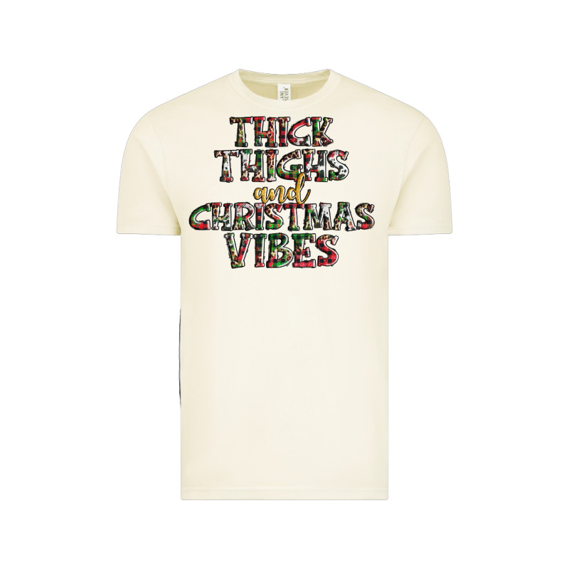 Thick Thighs And Christmas Vibes Vintage Tee by AdoDesignShop | Teevron