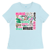 Baby Blue nurse Ladies Tee - Zillion Design Studio