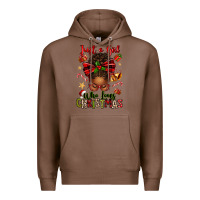 Chestnut just a girl who loves christmas afro messy bun Premium Hoodie - texasbilliewilder