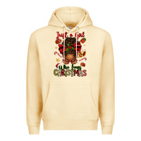 Pina Colada just a girl who loves christmas afro messy bun Premium Hoodie - texasbilliewilder