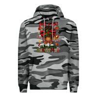 Slate Camo just a girl who loves christmas afro messy bun Premium Hoodie - texasbilliewilder