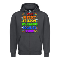 Smoke love respect freedom tolerance equality pride Zipper Hoodie - LillyAllenDesigns