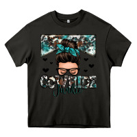 Asphalt cowhide junkie messy bun Heavy Core Tee - Zillion Design Studio