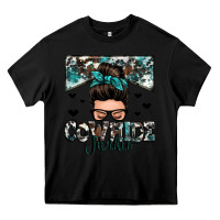 Black cowhide junkie messy bun Heavy Core Tee - Zillion Design Studio