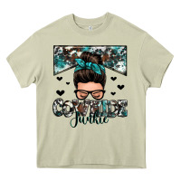 Mossy cowhide junkie messy bun Heavy Core Tee - Zillion Design Studio