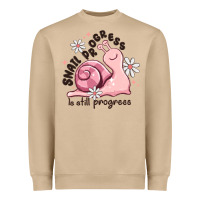 Mushroom snail progress is stil progress Heavyweight Sweatshirt - MaliasSmallBusiness