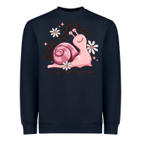 Navy snail progress is stil progress Heavyweight Sweatshirt - MaliasSmallBusiness