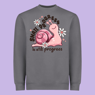 Snail Progress Is Stil Progress Heavyweight Sweatshirt Designed By Maliassmallbusiness