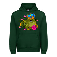 Forest Green valentines day frog prince olivia Urban Hoodie - OliviaCreatesArt