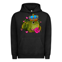 Pigment Black valentines day frog prince olivia Urban Hoodie - OliviaCreatesArt