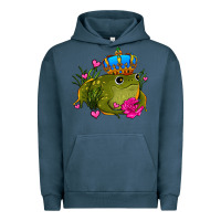 Pigment Midnight Navy valentines day frog prince olivia Urban Hoodie - OliviaCreatesArt