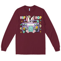 Burgundy hip hop easter Long Sleeve Tee - MaliasSmallBusiness