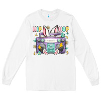 White hip hop easter Long Sleeve Tee - MaliasSmallBusiness