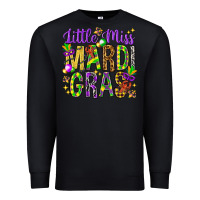 Black Little miss Mardi Gras Premium Sweatshirt - NancyCooperArtShop