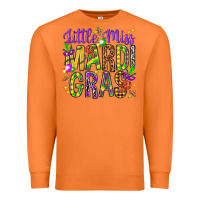 Little Miss Mardi Gras Premium Sweatshirt | Teevron