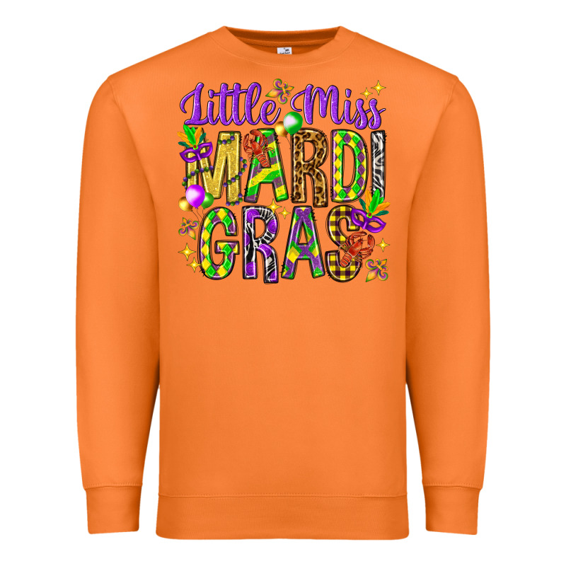 Little Miss Mardi Gras Premium Sweatshirt by NancyCooperArtShop | Teevron