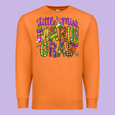 Little Miss Mardi Gras Premium Sweatshirt Designed By Nancycooperartshop