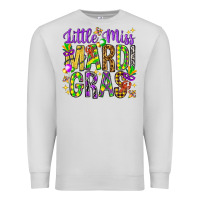 Dove Grey Little miss Mardi Gras Premium Sweatshirt - NancyCooperArtShop