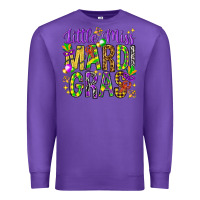 Purple Little miss Mardi Gras Premium Sweatshirt - NancyCooperArtShop