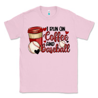 Bubblegum Pink i run on coffee and baseball Classic Tee - MaliasSmallBusiness