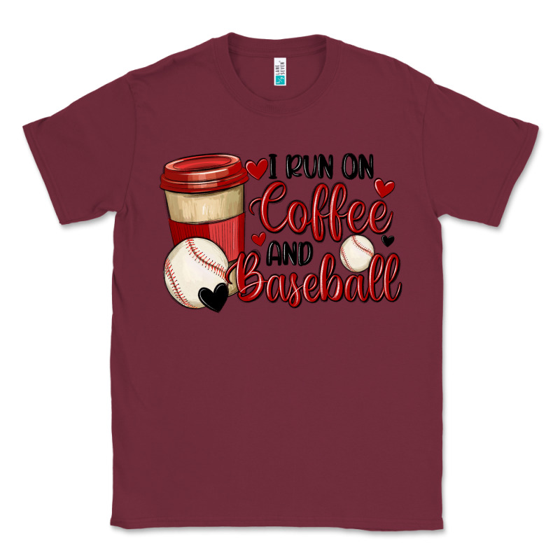 I Run On Coffee And Baseball Classic Tee by MaliasSmallBusiness | Teevron