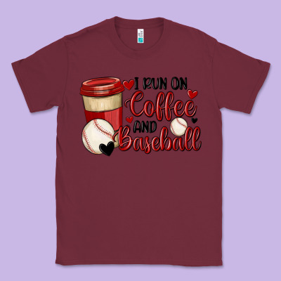 I Run On Coffee And Baseball Classic Tee Designed By Maliassmallbusiness