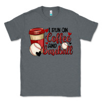 Charcoal Heather i run on coffee and baseball Classic Tee - MaliasSmallBusiness