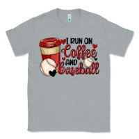 Heather Grey i run on coffee and baseball Classic Tee - MaliasSmallBusiness