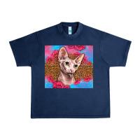 Navy Western Sphynx Cat Urban Heavy Tee - LillyAllenDesigns