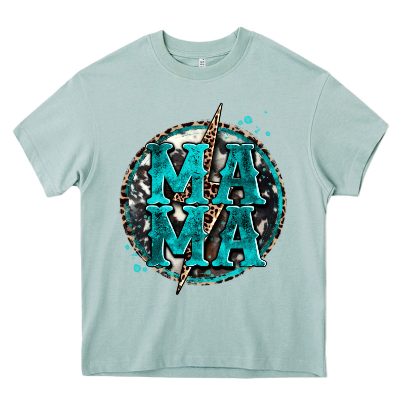 Cowhide Mama Lighting Bolt Heavy Core Tee by Zillion Design Studio | Teevron