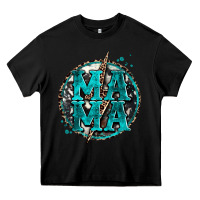 Black cowhide mama lighting bolt Heavy Core Tee - Zillion Design Studio