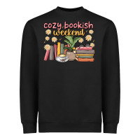 Black cozy bookish weekend Heavyweight Sweatshirt - MaliasSmallBusiness