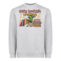 Heather Grey cozy bookish weekend Heavyweight Sweatshirt - MaliasSmallBusiness