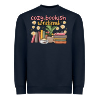 Navy cozy bookish weekend Heavyweight Sweatshirt - MaliasSmallBusiness