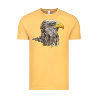 Vintage Mustard American White Sea Eagle Head Vintage Tee - LillyAllenDesigns