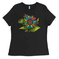Black western sunflower Ladies Tee - JahusDesignShop