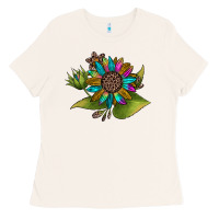 Bone western sunflower Ladies Tee - JahusDesignShop