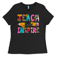 Black teach love inspire Ladies Tee - Zillion Design Studio