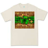 Bone St. Patrick's Day shamrock leopard Premium Tee - Neo Western