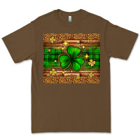 Cacao St. Patrick's Day shamrock leopard Premium Tee - Neo Western