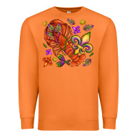 Carrot Crawfish and fleur de lis Premium Sweatshirt - NancyCooperArtShop