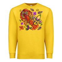 Lemon Crawfish and fleur de lis Premium Sweatshirt - NancyCooperArtShop