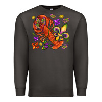 Smoke Crawfish and fleur de lis Premium Sweatshirt - NancyCooperArtShop