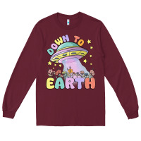 Burgundy down to earth Long Sleeve Tee - MaliasSmallBusiness