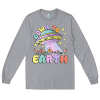 Heather Grey down to earth Long Sleeve Tee - MaliasSmallBusiness