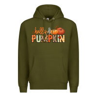 Army Green Hello pumpkin Premium Hoodie - NancyCooperArtShop