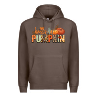 Coffee Hello pumpkin Premium Hoodie - NancyCooperArtShop