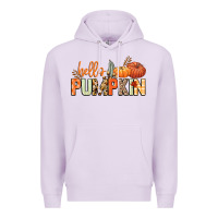 Lilac Hello pumpkin Premium Hoodie - NancyCooperArtShop