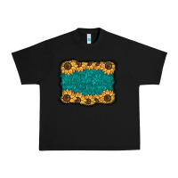 Black sunflower background Urban Heavy Tee - BarkalooDesign
