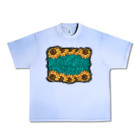 Grape Ice sunflower background Urban Heavy Tee - BarkalooDesign